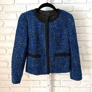 J.Crew Blue Tweed Jacket Blazer Size 0